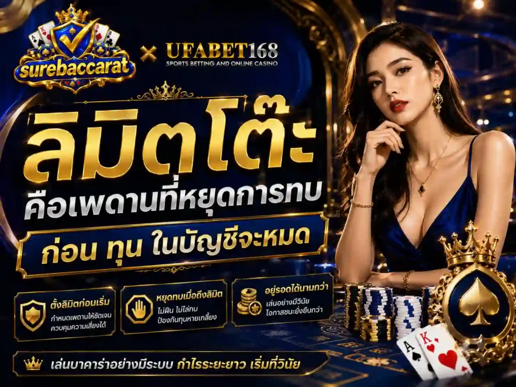 ลิมิตโต๊ะ คือเพดานที่หยุดการทบ บาคาร่าออนไลน์